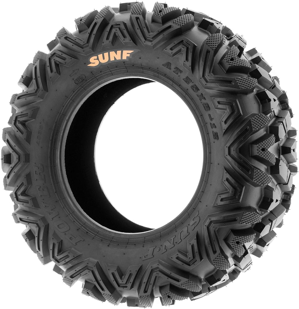 SUNF Power.I ATV UTV All-Terrain Tires Set of 4 25X8-12 25X10-12