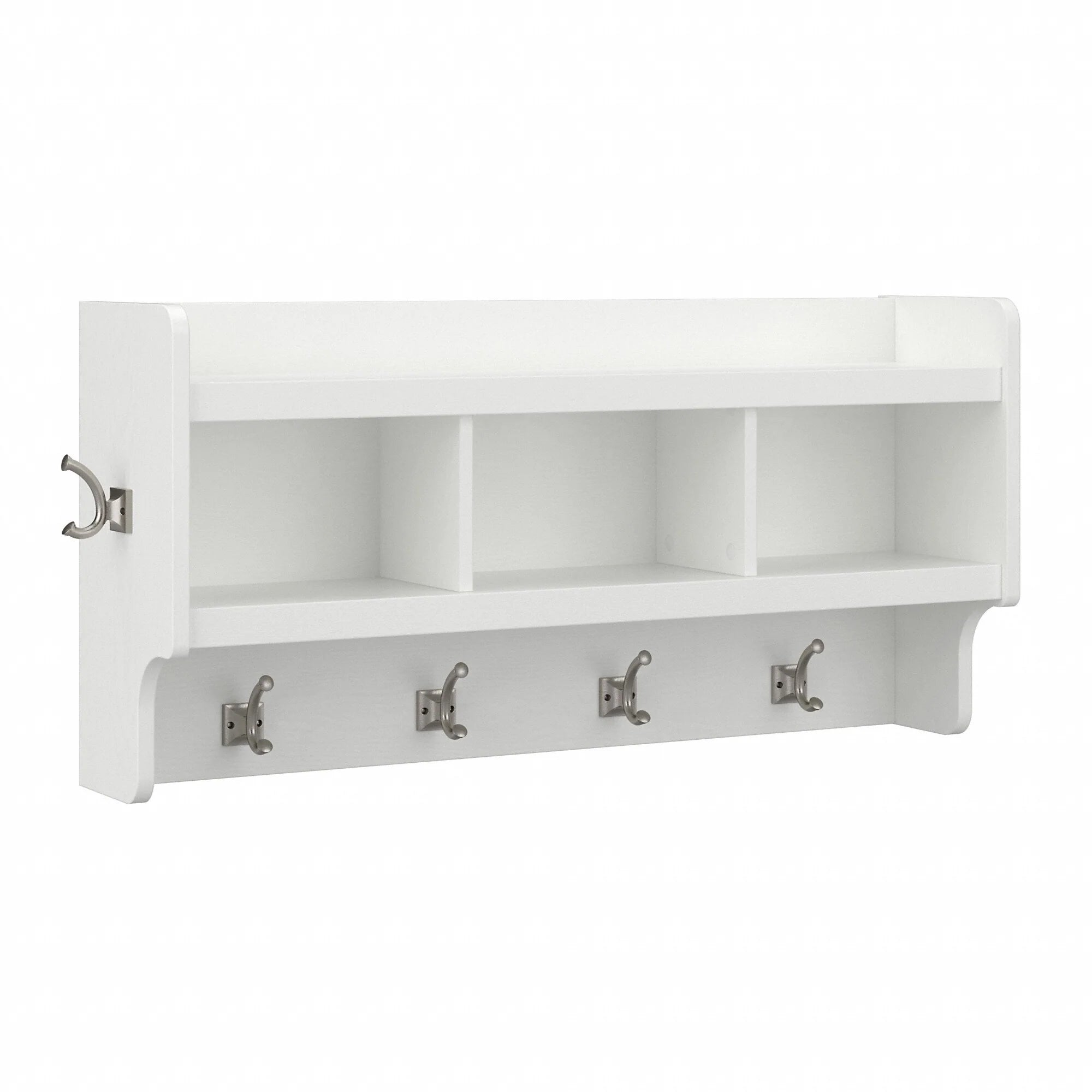 Woodland 40W Wall Mounted Coat Rack with Shelf by Bush Furniture